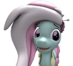 Size: 800x720 | Tagged: safe, alternate version, artist:topsangtheman, kerfuffle, pegasus, pony, g4, 3d, cute, looking at you, open mouth, simple background, smiling, smiling at you, solo, source filmmaker, transparent background