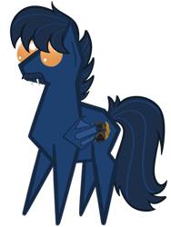 Size: 2928x3904 | Tagged: safe, artist:justapone, oc, oc only, bat pony, pony, bat pony oc, bat wings, beard, big eyes, colored, facial hair, fangs, high res, male, pointy ponies, simple background, solo, stallion, transparent background, wings