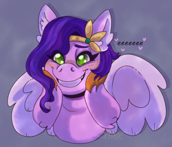 Size: 1803x1542 | Tagged: safe, artist:cinnamonsparx, pipp petals, pegasus, pony, g5, eeee, hooves on cheeks, smiling, solo, squee