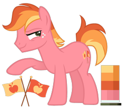 Size: 1500x1300 | Tagged: safe, artist:monochrome-sunsets, oc, earth pony, pony, g4, freckles, male, offspring, parent:big macintosh, parent:rainbow dash, parents:rainbowmac, simple background, solo, stallion, transparent background