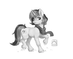 Size: 1024x824 | Tagged: safe, artist:bluefeathercat, oc, oc only, pony, clothes, scarf, simple background, solo, unshorn fetlocks, white background