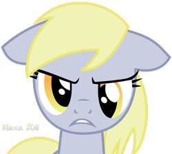 Size: 2589x2317 | Tagged: safe, artist:klaxa, derpy hooves, pegasus, pony, g4, 2011, angry, female, high res, mare, simple background, solo, transparent background, vector