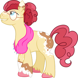 Size: 1246x1247 | Tagged: safe, artist:littlejurnalina, oc, oc:pearl swirl, earth pony, pony, female, glasses, mare, simple background, solo, transparent background