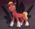 Size: 2405x2008 | Tagged: safe, artist:dancingkinfiend, derpibooru exclusive, sprout cloverleaf, alicorn, earth pony, pony, g5, my little pony: a new generation, blonde, blonde hair, blonde mane, coat markings, colored hooves, ears back, fear, frown, full body, gritted teeth, high res, hooves, looking at something, male, raised eyebrow, raised hoof, raised leg, scared, silhouette, socks (coat markings), solo, stallion, standing, tail, teeth, terrified, text, wavy hair, wavy mane, wavy tail