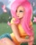 Size: 1890x2362 | Tagged: safe, artist:vicejpeg, fluttershy, butterfly, human, breasts, busty fluttershy, clothes, cutie mark on human, cutie mark tattoo, denim shorts, female, grass, hair over one eye, humanized, lipstick, looking at something, shirt, shorts, solo, t-shirt, tattoo, uncanny valley
