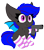 Size: 2369x2694 | Tagged: safe, artist:pegamutt, oc, oc only, oc:ebony rose, bat pony, pony, chest fluff, chibi, clothes, commission, commissioner:wolfgangrd, ear tufts, eyelashes, fangs, gun, handgun, high res, pistol, simple background, socks, solo, striped socks, transparent background, weapon, ych result