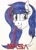 Size: 1474x2048 | Tagged: safe, artist:seafooddinner, oc, oc only, oc:nasapone, earth pony, pony, bust, ear fluff, female, looking at you, mare, nasa, open mouth, signature, simple background, solo, traditional art, white background