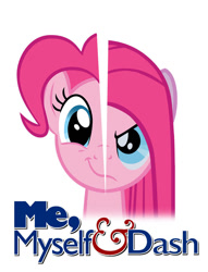 Size: 733x958 | Tagged: safe, artist:dan232323, pinkie pie, earth pony, pony, g4, 2014, female, mare, me myself and irene, parody, pinkamena diane pie