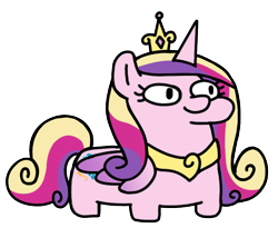 Size: 840x720 | Tagged: safe, artist:fluttershank, princess cadance, alicorn, pony, g4, crown, jewelry, regalia, simple background, squatpony, transparent background