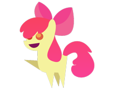 Size: 800x600 | Tagged: safe, artist:cartoonnetworkfreaky, apple bloom, earth pony, pony, g4, .svg available, female, filly, foal, pointy ponies, simple background, solo, svg, transparent background, vector