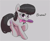 Size: 3674x3000 | Tagged: safe, artist:vultraz, octavia melody, earth pony, pony, bowtie, brush, brushie, cute, female, gray background, hairbrush, looking at you, mare, mouth hold, raised hoof, simple background, smiling, solo, tavibetes, text