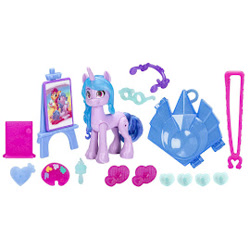 Size: 270x270 | Tagged: safe, izzy moonbow, pony, unicorn, g5, my little pony: make your mark, official, colored wings, cutie mark magic, gradient wings, hoof to heart, toy, wings