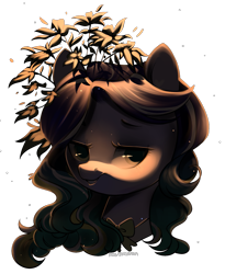Size: 1093x1336 | Tagged: safe, artist:dammmnation, oc, oc only, earth pony, pony, bust, earth pony oc, flower, flower in hair, grin, simple background, smiling, solo, transparent background