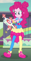 Size: 310x612 | Tagged: safe, screencap, pinkie pie, equestria girls, equestria girls series, five lines you need to stand in, spoiler:eqg series (season 2), cropped, drone