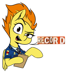 Size: 901x982 | Tagged: safe, artist:pinkberry, spitfire, pegasus, pony, g4, academy record, caption, clipboard, clothes, colored sketch, expand dong, exploitable meme, image macro, meme, one word, simple background, solo, uniform, white background