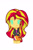 Size: 853x1280 | Tagged: safe, artist:darkberryart, sunset shimmer, human, equestria girls, g4, chibi, female, simple background, solo, white background