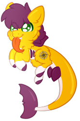 Size: 1228x1852 | Tagged: safe, artist:michini, oc, oc only, oc:yellow jack, original species, shark, shark pony, :p, chibi, cute, male, requested art, simple background, solo, stallion, tongue out, transparent background