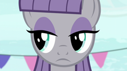 Size: 1280x720 | Tagged: safe, screencap, maud pie, earth pony, pony, g4, season 6, the gift of the maud pie, close-up, female, looking left, mare, solo