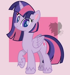 Size: 1246x1338 | Tagged: safe, artist:elguere, twilight sparkle, alicorn, pony, g4, g4.5, my little pony: pony life, female, g4.5 to g4, generation leap, mare, redesign, solo, twilight sparkle (alicorn)