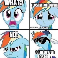 Size: 496x495 | Tagged: safe, rainbow dash, pegasus, pony, g4, may the best pet win, the super speedy cider squeezy 6000, angry, artifact, backwards ballcap, baseball cap, cap, caption, comic, crying, hat, image macro, impact font, needs more jpeg, radical, sad, shocked, solo, sunglasses, text, watermark