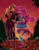 Size: 1456x1872 | Tagged: safe, artist:bloom_beesz, pinkie pie, sunset shimmer, human, equestria girls, equestria girls specials, g4, my little pony equestria girls: better together, my little pony equestria girls: sunset's backstage pass, bubblegum, duo, duo female, eyes closed, female, food, grin, gum, music festival outfit, peace sign, smiling