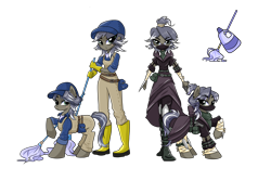 Size: 4000x2666 | Tagged: safe, artist:windywendy29, oc, oc only, oc:squeaky cleaner, earth pony, human, pony, equestria girls, g4, assassin, bandage, bandana, baseball cap, belt, boots, cap, clothes, dagger, ear piercing, earring, equestria girls-ified, eyebrow piercing, female, gun, handgun, hat, jacket, janitor, jeans, jewelry, knee pads, knife, mare, mask, mop, overalls, pants, piercing, pistol, raised hoof, scar, self paradox, self ponidox, shirt, shoes, simple background, skirt, transparent background, weapon