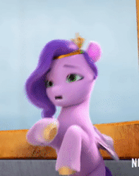 Size: 210x266 | Tagged: safe, screencap, pipp petals, pegasus, pony, g5, my little pony: make your mark, my little pony: make your mark chapter 1, spoiler:my little pony: make your mark, animated, cropped, female, gasp, gif, mare, pipp petals is best facemaker, solo focus
