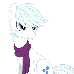 Size: 2449x2449 | Tagged: safe, artist:fangthehedgebat, double diamond, earth pony, pony, g4, clothes, high res, male, scarf, simple background, sitting, solo, stallion, transparent background, vector