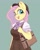 Size: 856x1068 | Tagged: safe, artist:melodylibris, fluttershy, pegasus, anthro, g4, blushing, bow, clothes, cute, dress, female, green background, looking at you, mare, open mouth, open smile, purse, shyabetes, simple background, smiling, smiling at you, solo