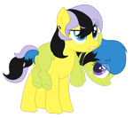 Size: 1280x1139 | Tagged: safe, artist:thatonefluffs, oc, oc only, oc:angel, oc:silver moon, earth pony, base used, ear piercing, earring, eyebrows, female, filly, foal, freckles, jewelry, mother and child, mother and daughter, necklace, piercing, simple background, transparent background