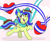 Size: 3590x2914 | Tagged: safe, artist:doodledonutart, oc, oc only, oc:epsi pep power, alicorn, pony, alicorn oc, bow, clothes, commission, hair bow, heart, high res, horn, ribbon, scarf, solo, wings