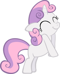 Size: 2212x2711 | Tagged: safe, artist:redtoxindash, sweetie belle, pony, unicorn, g4, ponyville confidential, season 2, ^^, cute, daaaaaaaaaaaw, diasweetes, eyes closed, female, filly, foal, happy, high res, simple background, smiling, solo, transparent background, vector