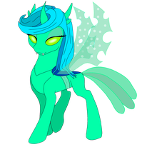 Size: 206x206 | Tagged: safe, artist:dee-vos, oc, oc only, oc:dee-vos, changeling, changeling queen, female, holeless, simple background, solo, transparent background
