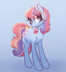 Size: 1495x1640 | Tagged: safe, artist:_alixxie_, sweet stuff, earth pony, pony, twinkle eyed pony, g1, g4, chest fluff, eye clipping through hair, eyebrows, eyebrows visible through hair, female, full body, g1 to g4, generation leap, hooves, mare, solo, standing, watermark