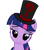 Size: 1237x1417 | Tagged: safe, artist:professorventurer, artist:takua770, edit, twilight sparkle, pony, g4, my little pony: friendship is magic, the ticket master, badge, hat, pitch, question mark, simple background, solo, top hat, transparent background