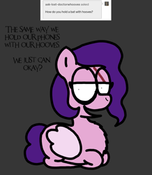 Size: 1237x1417 | Tagged: safe, artist:professorventurer, pipp petals, pegasus, pony, series:ask pippamena, g5, my little pony: a new generation, lying, pipploaf, ponyloaf, prone, scar, solo