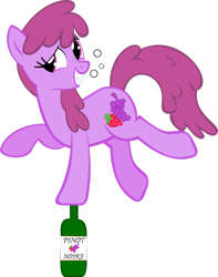Size: 2176x2756 | Tagged: safe, artist:redtoxindash, berry punch, berryshine, earth pony, pony, g4, balancing, drunk, drunk bubbles, female, go home you're drunk, high res, mare, simple background, transparent background, vector