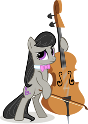 Size: 1280x1795 | Tagged: safe, artist:redtoxindash, octavia melody, earth pony, pony, g4, bipedal, cello, female, mare, musical instrument, shadow, simple background, solo, transparent background, vector