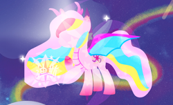 Size: 3200x1940 | Tagged: artist needed, safe, oc, oc only, alicorn, pony, abstract background, minimalist, 毁灭虹光