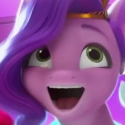 Size: 330x330 | Tagged: safe, screencap, pipp petals, pegasus, pony, g5, my little pony: make your mark, my little pony: make your mark chapter 1, spoiler:my little pony: make your mark, awesome face, cropped, faic, female, mare, open mouth, open smile, pipp petals is best facemaker, smiling, solo