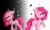 Size: 2560x1536 | Tagged: safe, artist:lunylin, pinkie pie, earth pony, pony, g4, butt fluff, cheek fluff, chest fluff, dock, duality, ear fluff, hock fluff, leg fluff, pinkamena diane pie, profile, raised hoof, sad, self paradox, self ponidox, shoulder fluff, smiling, tail