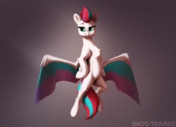 Size: 2900x2100 | Tagged: safe, artist:shido-tara, zipp storm, pegasus, pony, g5, chest fluff, female, flying, high res, mare, simple background, solo, spread wings, wings