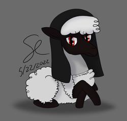 Size: 2728x2584 | Tagged: safe, artist:malixcrash, artist:megabyte1835, oc, oc:sister caprina, sheep, high res, simple background, solo