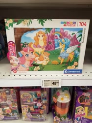 Size: 3024x4032 | Tagged: safe, alicorn, pony, turtle, unicorn, bootleg, clementoni, fantasy world, flower, jigsaw puzzle, mountain, polly pocket, puzzle, rainbow, supercolor puzzle, waterfall