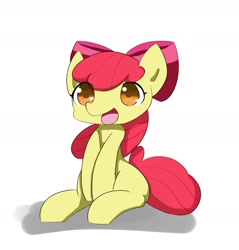 Size: 1767x1848 | Tagged: safe, artist:up_p_ab, apple bloom, earth pony, pony, g4, female, filly, foal, simple background, solo, white background