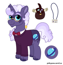 Size: 2100x2140 | Tagged: safe, artist:pink-pone, oc, oc:pluto, pony, unicorn, clothes, high res, male, simple background, solo, stallion, sweater, transparent background