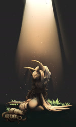 Size: 1280x2134 | Tagged: safe, artist:dammmnation, oc, oc only, pony, horns, solo, wings