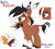 Size: 3300x3000 | Tagged: safe, artist:henori_artist, little strongheart, trouble shoes, oc, oc:rain falcon, bison, buffalo, earth pony, pony, g4, bedroom eyes, eyeliner, female, fusion, hat, high res, leonine tail, makeup, male, mare, simple background, smiling, smirk, stallion, tail, tattoo, unshorn fetlocks, white background