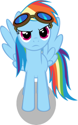 Size: 1675x2691 | Tagged: safe, artist:redtoxindash, rainbow dash, pegasus, pony, g4, season 3, wonderbolts academy, female, goggles, mare, shadow, simple background, solo, transparent background, vector