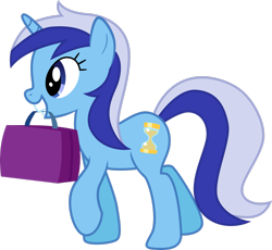 Size: 2555x2347 | Tagged: safe, artist:skie-vinyl, minuette, pony, unicorn, g4, .svg available, cute, female, high res, mare, minubetes, mouth hold, simple background, solo, suitcase, transparent background, vector
